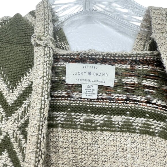 Lucky Brand Open Cardigan Boho Knit Southwestern Aztec Tribal women's size S - Picture 3 of 6